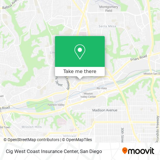 Mapa de Cig West Coast Insurance Center