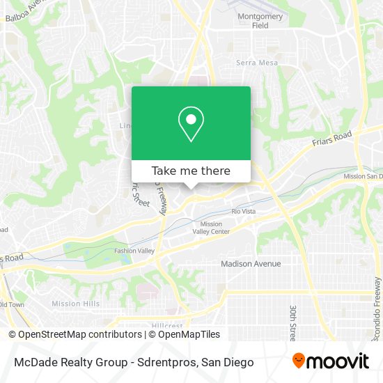 McDade Realty Group - Sdrentpros map