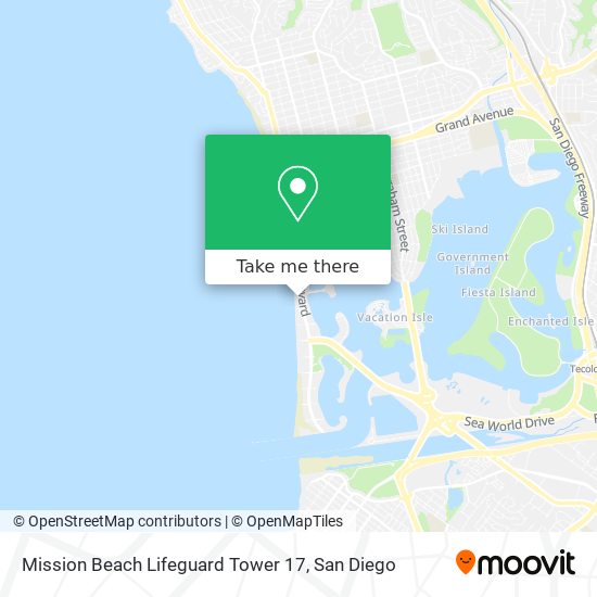 Mapa de Mission Beach Lifeguard Tower 17