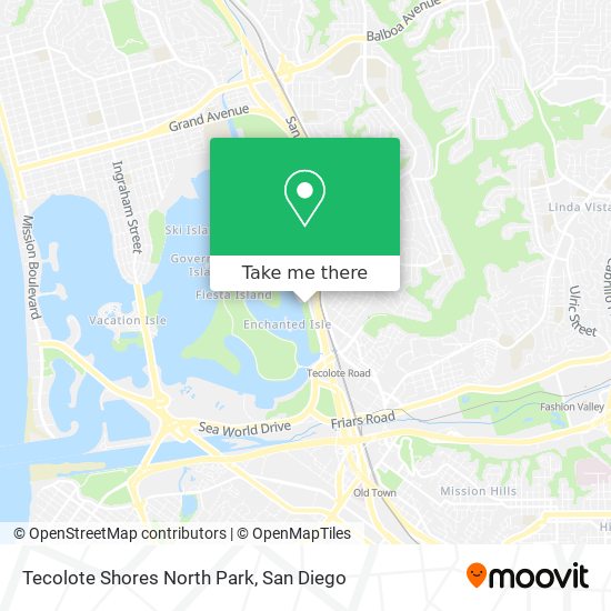 Mapa de Tecolote Shores North Park
