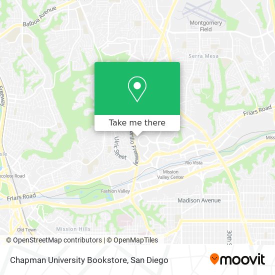 Chapman University Bookstore map