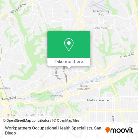 Workpartners Occupational Health Specialists map