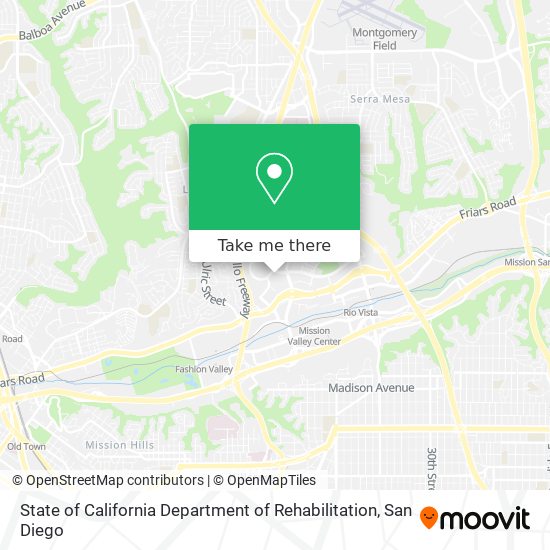 Mapa de State of California Department of Rehabilitation