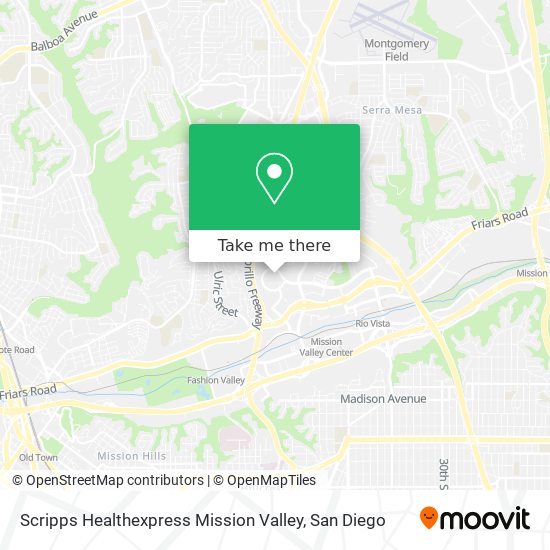 Mapa de Scripps Healthexpress Mission Valley