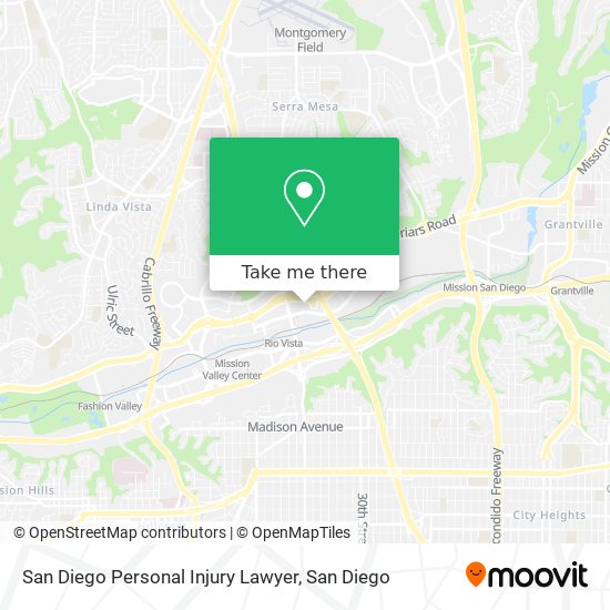 San Diego Personal Injury Lawyer map