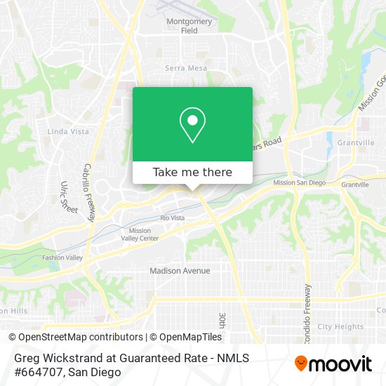 Mapa de Greg Wickstrand at Guaranteed Rate - NMLS #664707