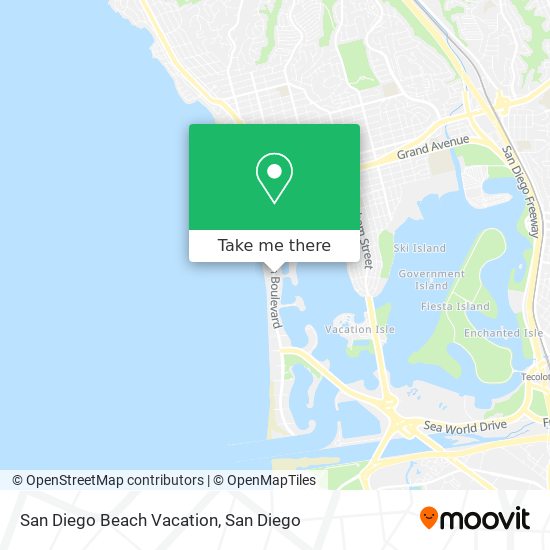 San Diego Beach Vacation map