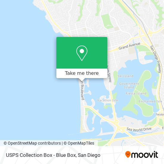 USPS Collection Box - Blue Box map