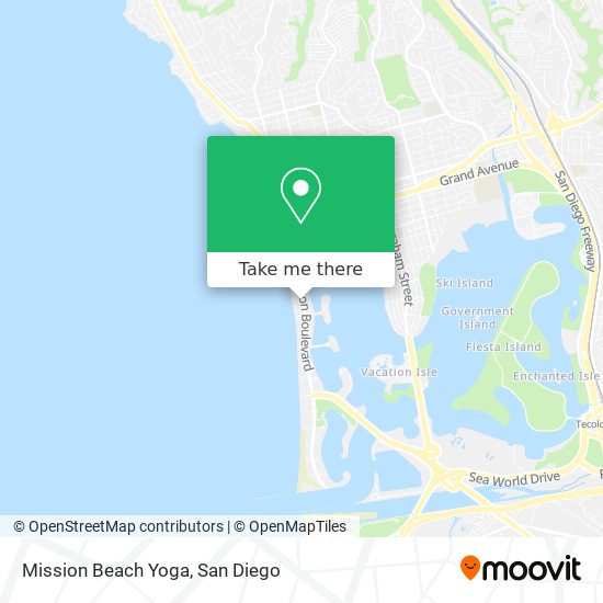 Mission Beach Yoga map