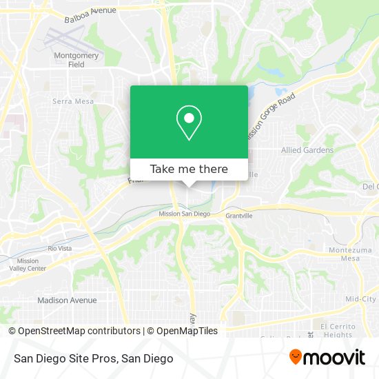 Mapa de San Diego Site Pros