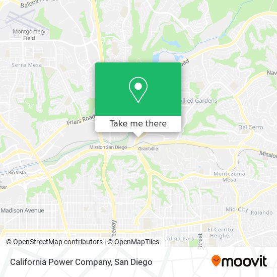 California Power Company map