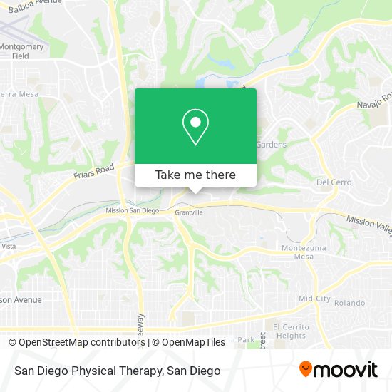 Mapa de San Diego Physical Therapy