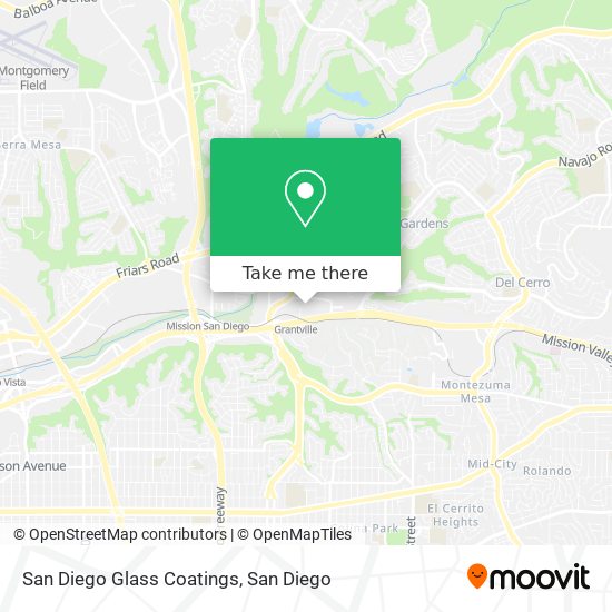 San Diego Glass Coatings map