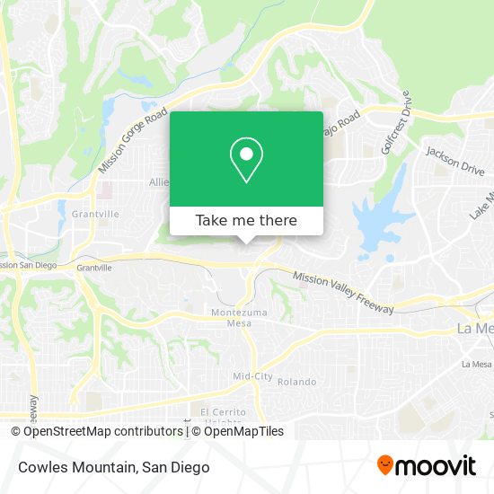 Cowles Mountain map