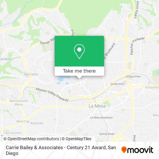 Carrie Bailey & Associates - Century 21 Award map