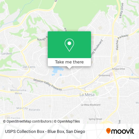 USPS Collection Box - Blue Box map