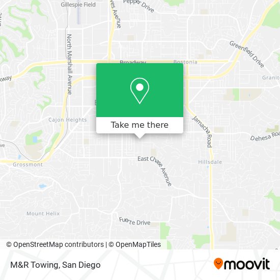 M&R Towing map