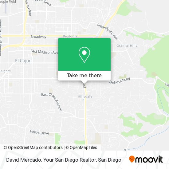 David Mercado, Your San Diego Realtor map