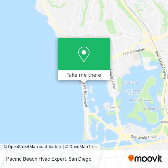 Mapa de Pacific Beach Hvac Expert