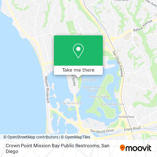 Crown Point Mission Bay Public Restrooms map