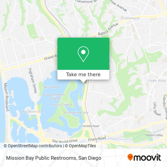 Mission Bay Public Restrooms map