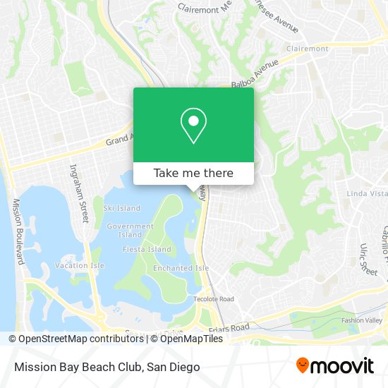 Mission Bay Beach Club map