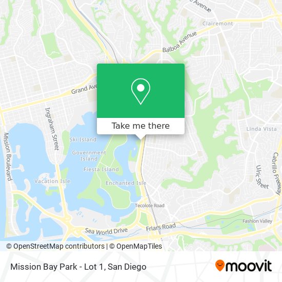 Mapa de Mission Bay Park - Lot 1