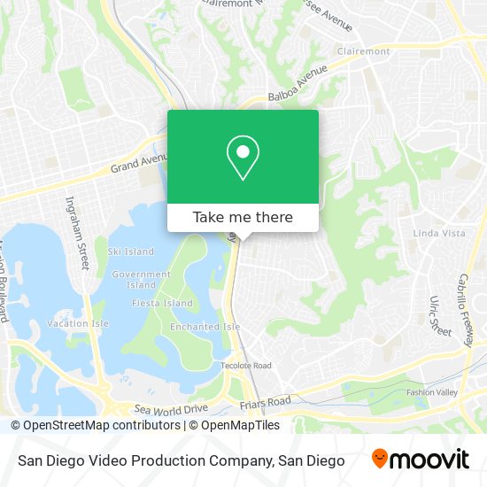 San Diego Video Production Company map