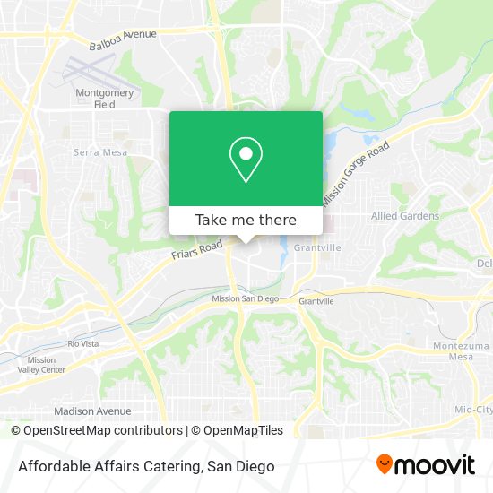 Affordable Affairs Catering map