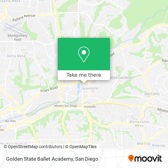 Golden State Ballet Academy map