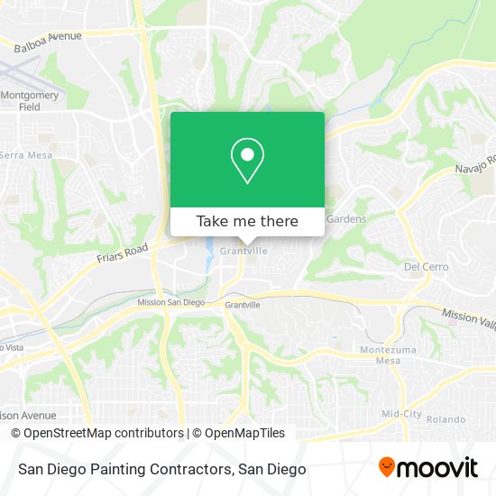 Mapa de San Diego Painting Contractors