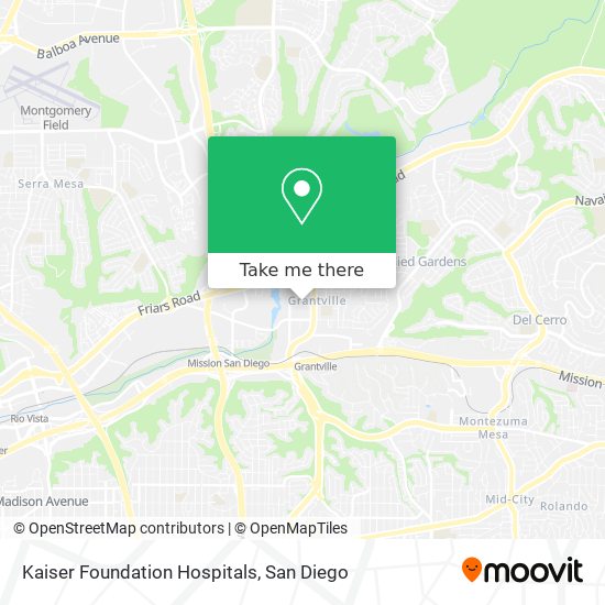 Kaiser Foundation Hospitals map