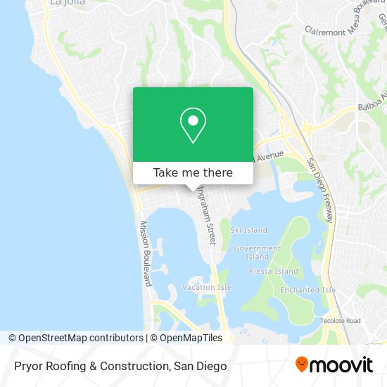 Mapa de Pryor Roofing & Construction