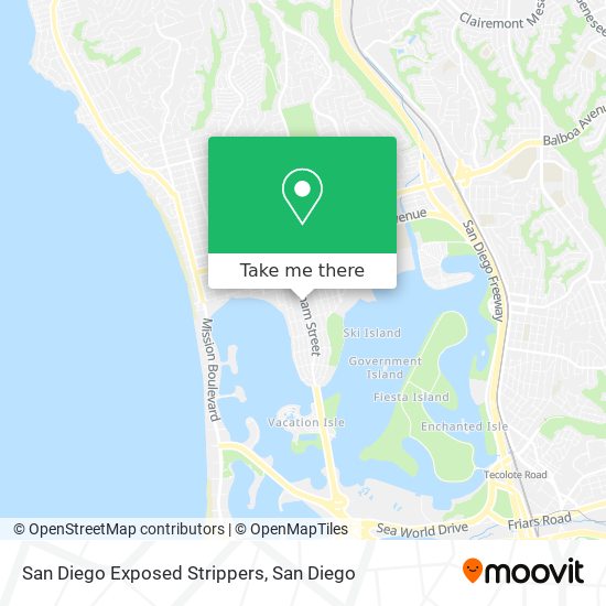 San Diego Exposed Strippers map