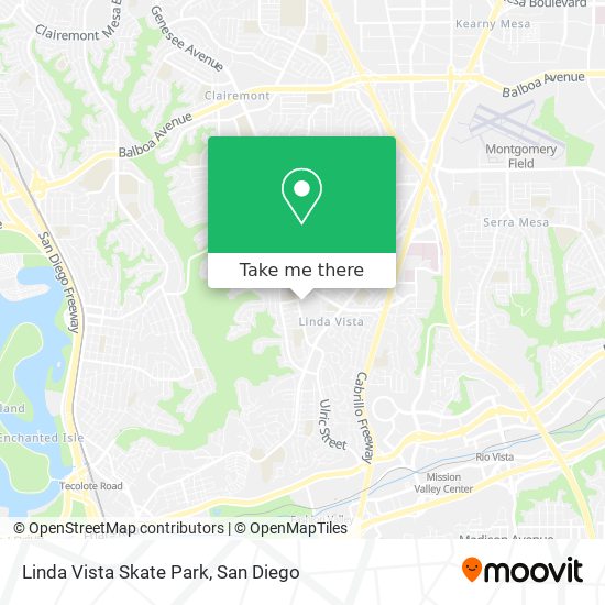 Linda Vista Skate Park map