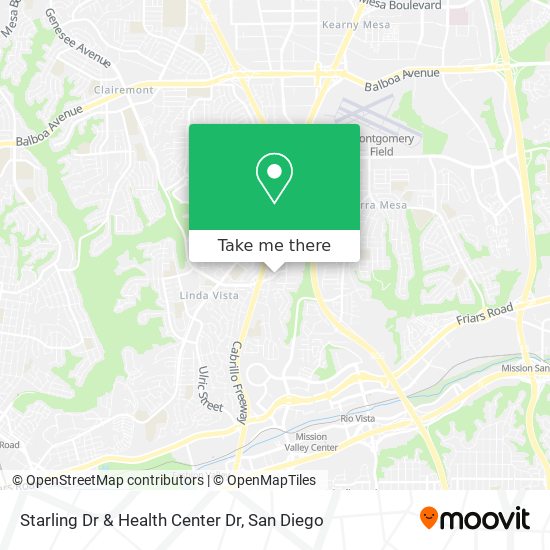 Mapa de Starling Dr & Health Center Dr