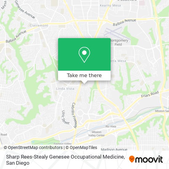 Sharp Rees-Stealy Genesee Occupational Medicine map