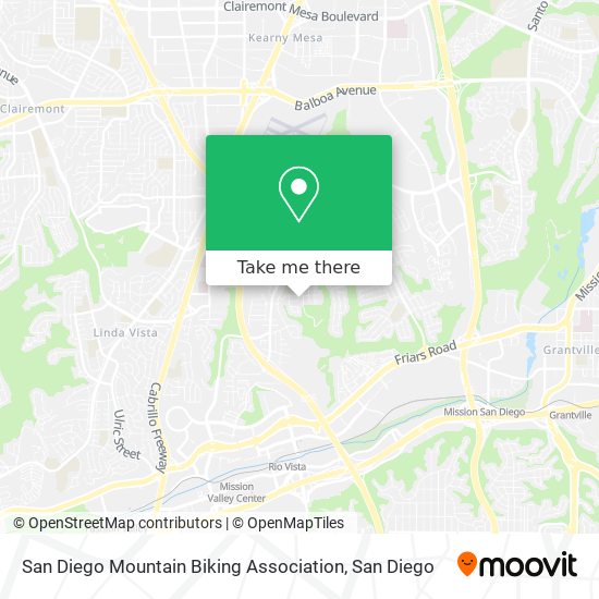 Mapa de San Diego Mountain Biking Association