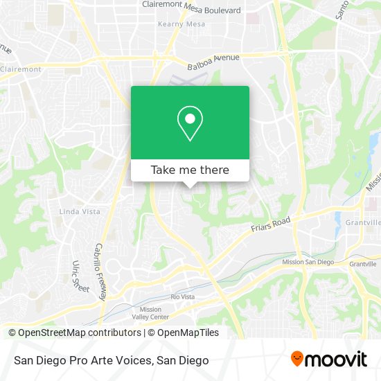 San Diego Pro Arte Voices map