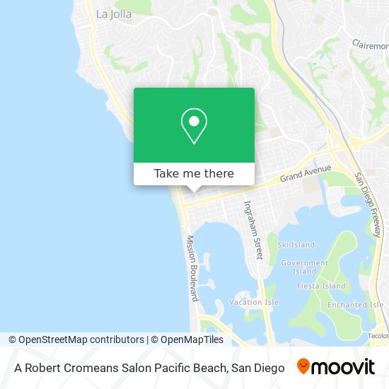 Mapa de A Robert Cromeans Salon Pacific Beach