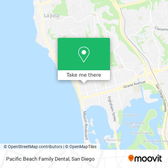 Pacific Beach Family Dental map