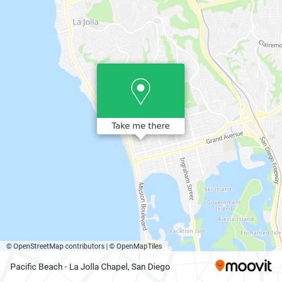 Mapa de Pacific Beach - La Jolla Chapel