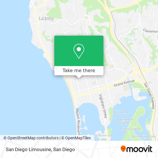 San Diego Limousine map