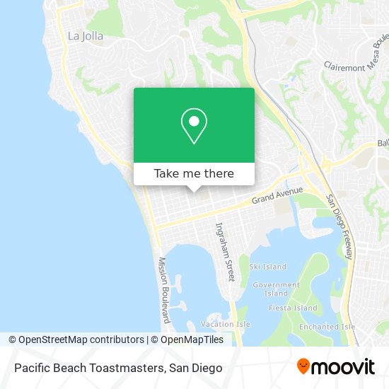 Mapa de Pacific Beach Toastmasters