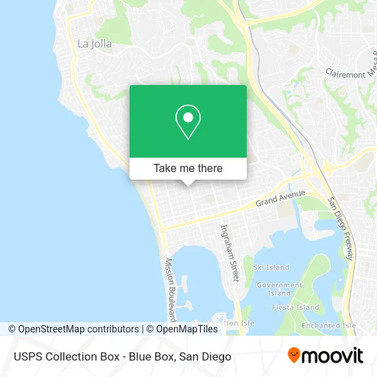 USPS Collection Box - Blue Box map