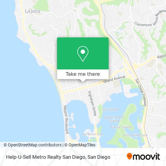 Help-U-Sell Metro Realty San Diego map
