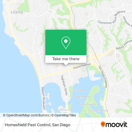 Mapa de Homeshield Pest Control