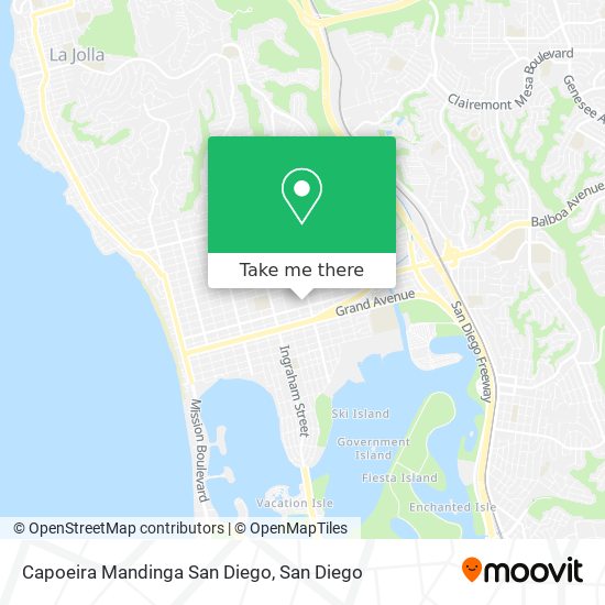Mapa de Capoeira Mandinga San Diego