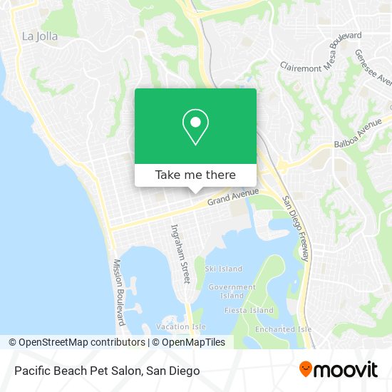 Mapa de Pacific Beach Pet Salon
