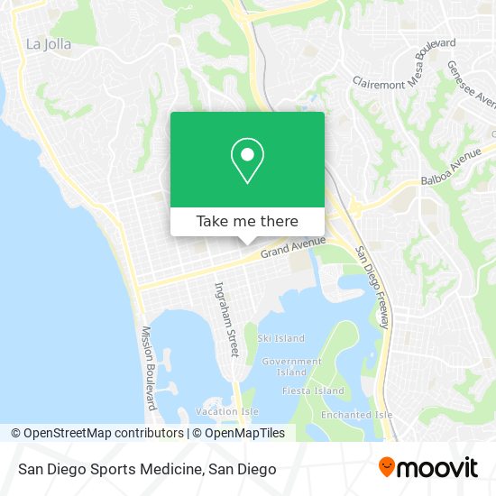 San Diego Sports Medicine map